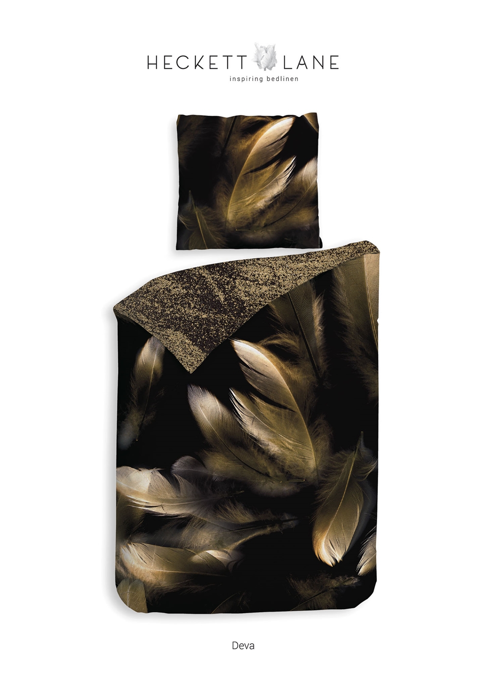 HNL - Living Bedding Deva Golden Black - 155 x 220 cm-